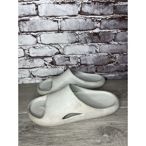 Crocs Mellow Recovery Grey Bone Slides Sandals Slip On Slides Men Sz 11M US/44EU - Picture 8 of 16